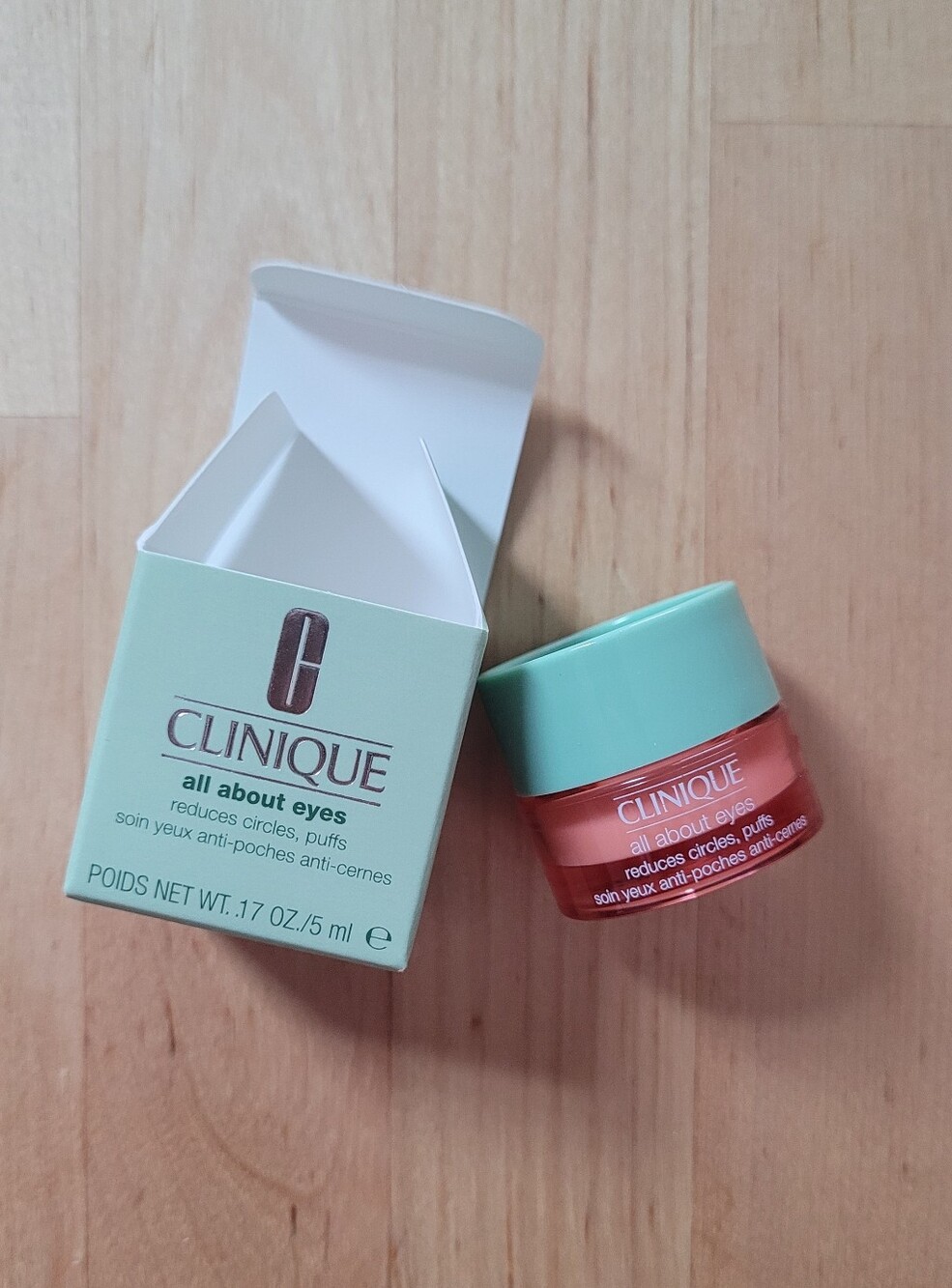 CLINIQUE All About Eyes Mini 0.17 oz 5 ml NEW Travel Size Depuffing Eye Cream